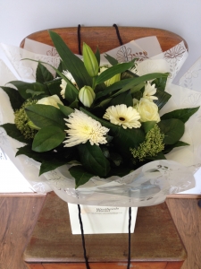 White green handtied