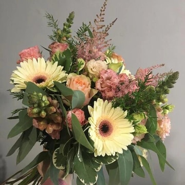 Peach pink hand tied