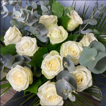 White rose bouquet