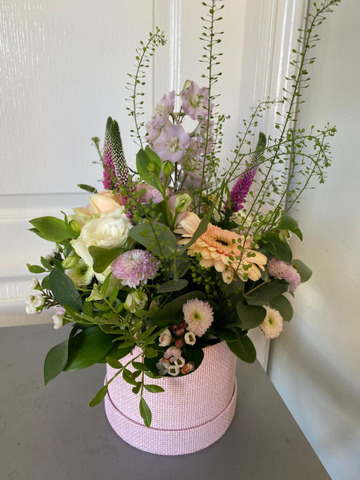 Small pink hatbox