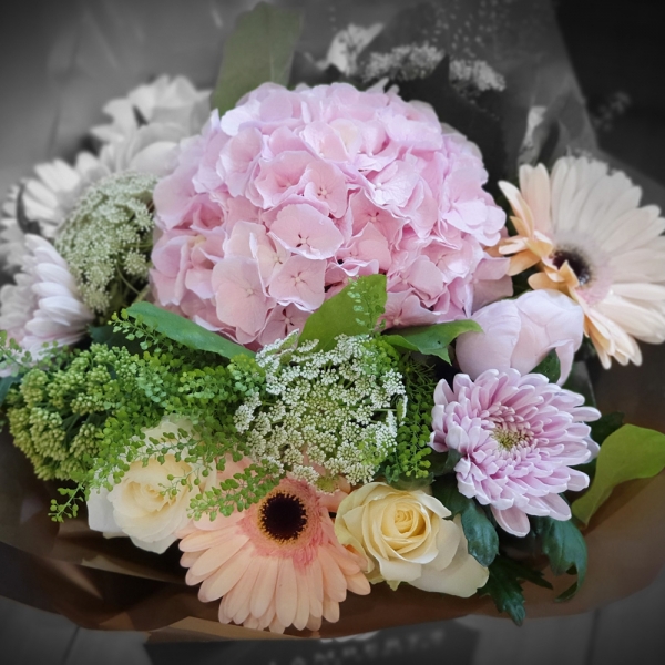 Soft pastels hand tied