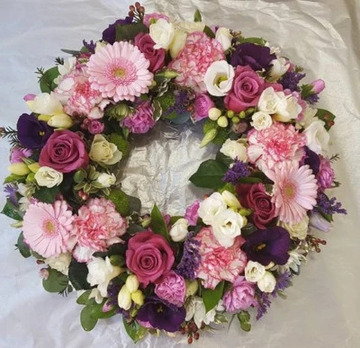 Blush remembrance wreath