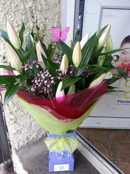 White lily bouquet
