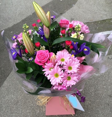 Pink aqua bouquet