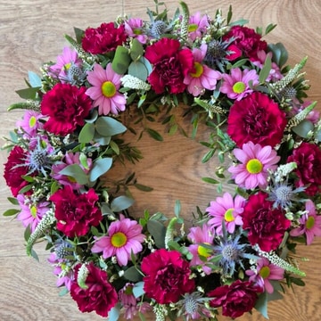 Wreath in purple