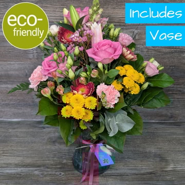 Bright vase arrangement