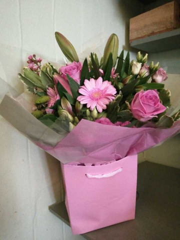Pink gift bag