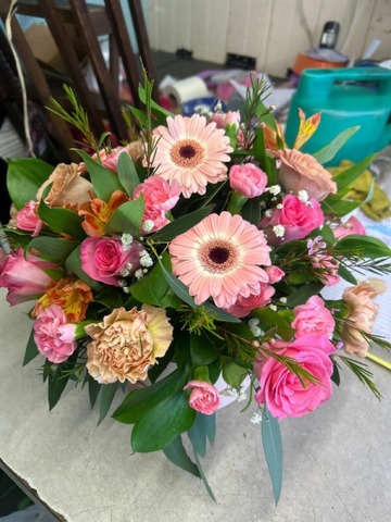 Peach blossom bouquet