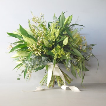 Lilies in white