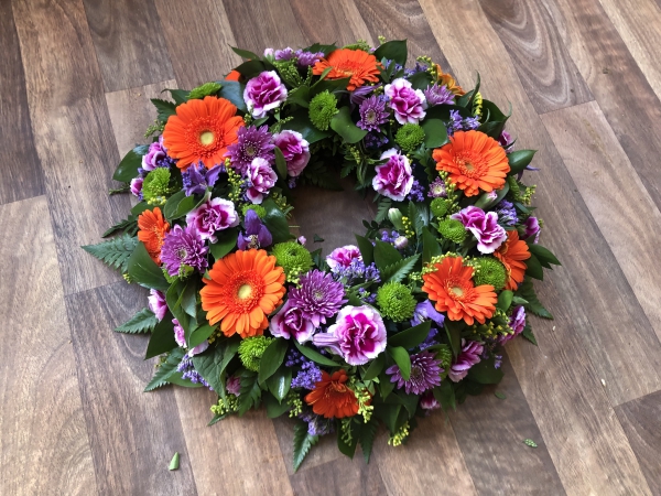 Colourful wreath