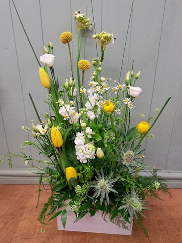Wildflower crate yellow