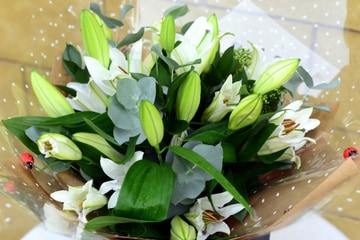 White lily bouquet