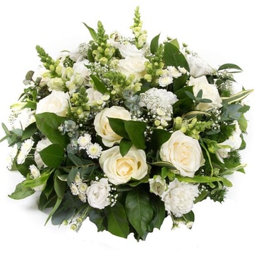 Classical white posy pad