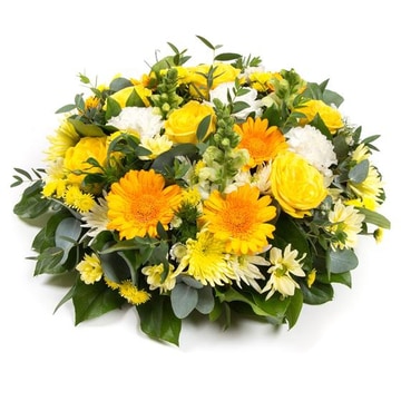 Gold white posy pad