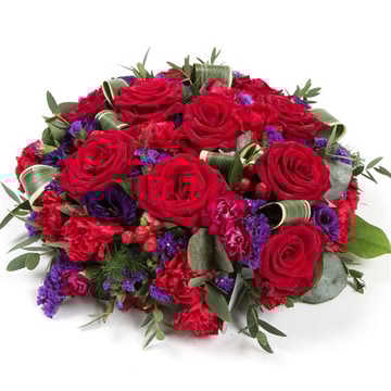 Red rose purple posy pa