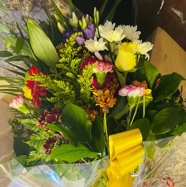 Colourful flat bouquet