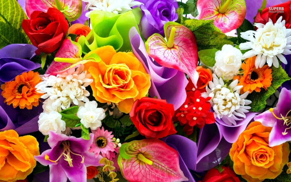 Silk flower arrangements