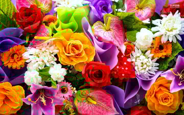 Silk flower arrangements
