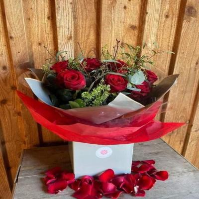 122450 luxury red rose