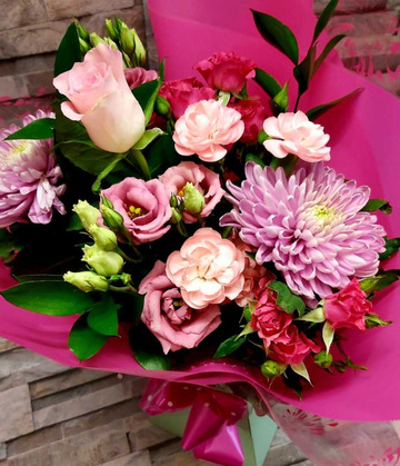 Pink velvet bouquet