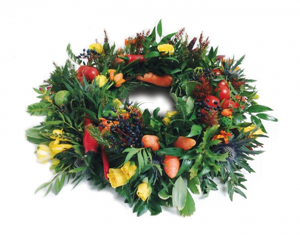Vegetable wreath
