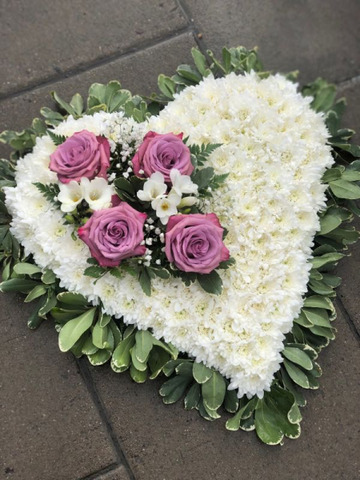 Lavender rose heart