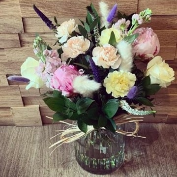 Vase of summer flowers