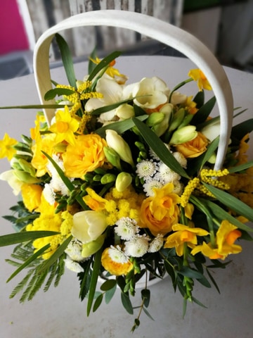 Floral touch basket