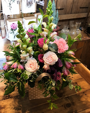 Pastel garden gift bag