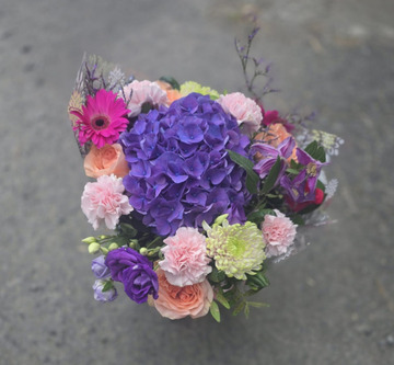 Violet skies hand-tied
