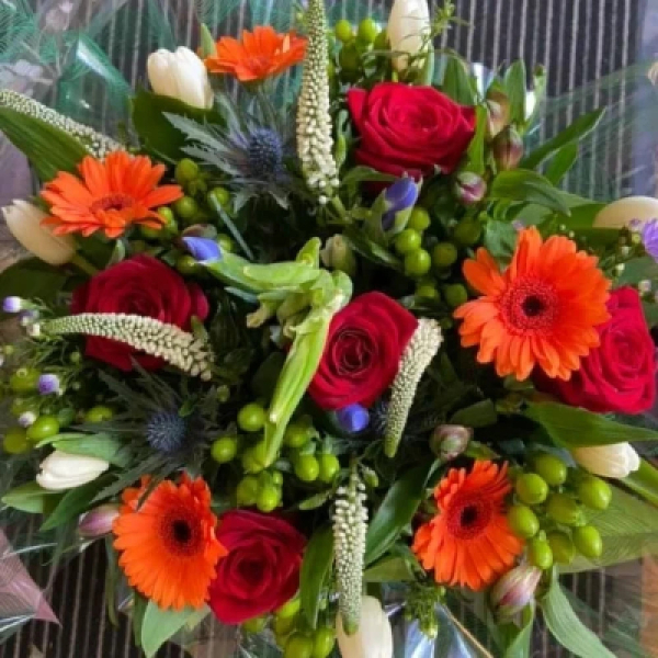 Red and orange bouquet