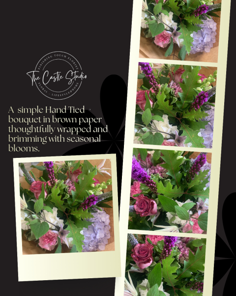 Brown paper hand tied