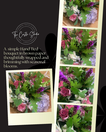 Brown paper hand tied