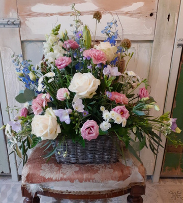Pretty pastel basket