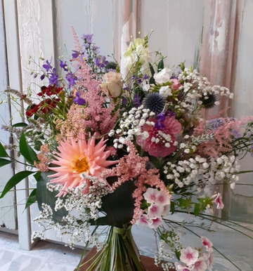 Mixed pastel hand tied