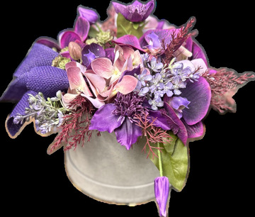 Artificial orchid hat box