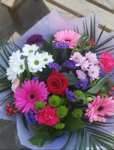 purple and pinks