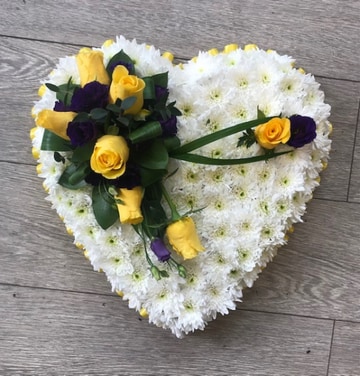 White massed heart