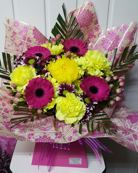 Hot pink yellow