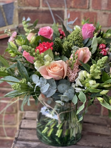 Luxury vase filled with f