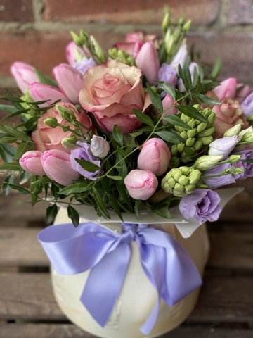 Pastel hand tied