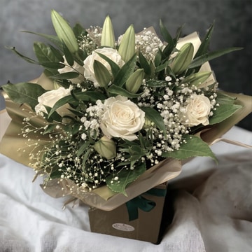 White roses and lilies