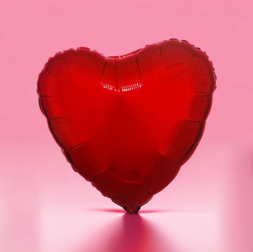 Red heart balloon add on item only