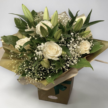 White roses and lilies