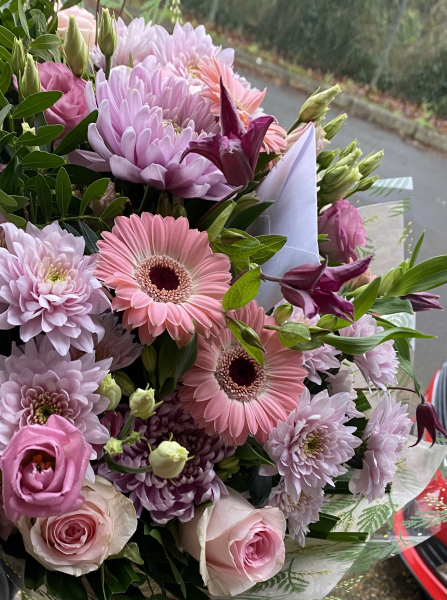 Florist choice in pinks