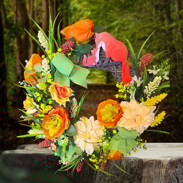 Woodland fox wreath