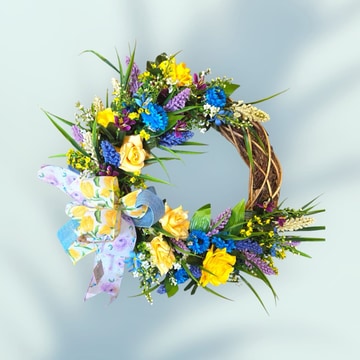 Summer meadow wreath
