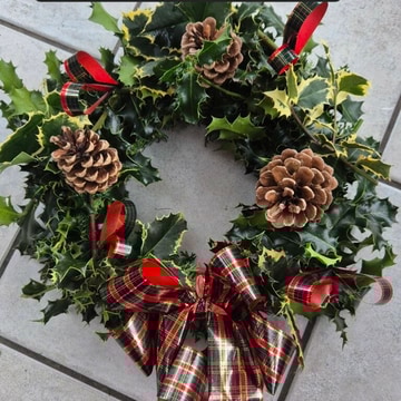 Holly wreaths