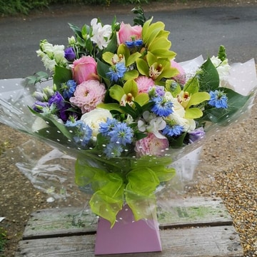 Blues greens pinks