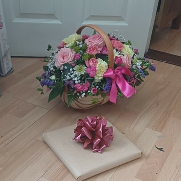 Basket and chocolates